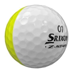 Srixon Z-Star 8 Divide Golf Balls -Golf Discount Store srixon z star 8 divide white yellow golf balls white side stamp itempicture