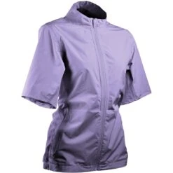 Sun Mountain Women's Monsoon Short Sleeve Rain Jacket 9 Sun Mountain Women's Monsoon Short Sleeve Rain Jacket -Golf Discount Store sun mountain 2023 womens monsoon ss rain jacket lavender itempicture