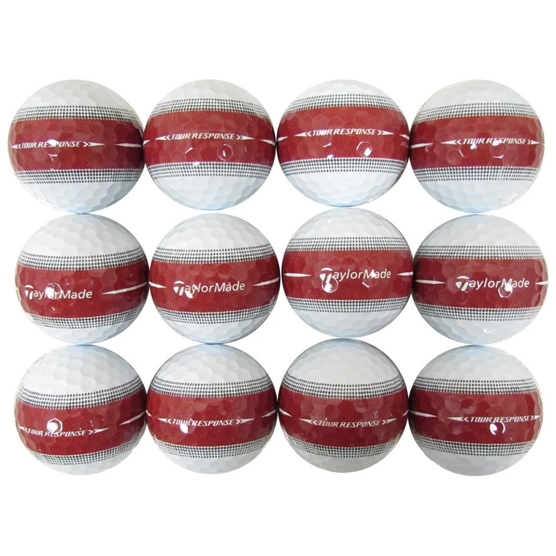 TaylorMade Tour Response Red Stripe 12-Pack Bagged Golf Balls 1 TaylorMade Tour Response Red Stripe 12-Pack Bagged Golf Balls