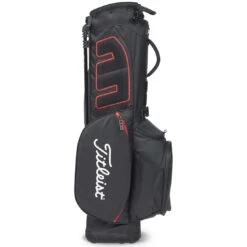 Titleist Players 4 Stand Bag -Golf Discount Store titleist 2023 players 4 stand bag black black red back itempicture