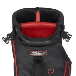 Titleist Premium Carry Bag -Golf Discount Store titleist 2023 premium carry bag black black red top itempicture