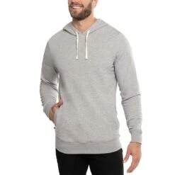 TravisMathew Cloud Hoodie -Golf Discount Store travismathew cloud hoodie heather grey front itempicture